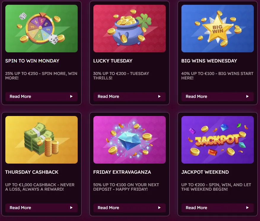 Actuele promoties bij LetsJackpot Casino